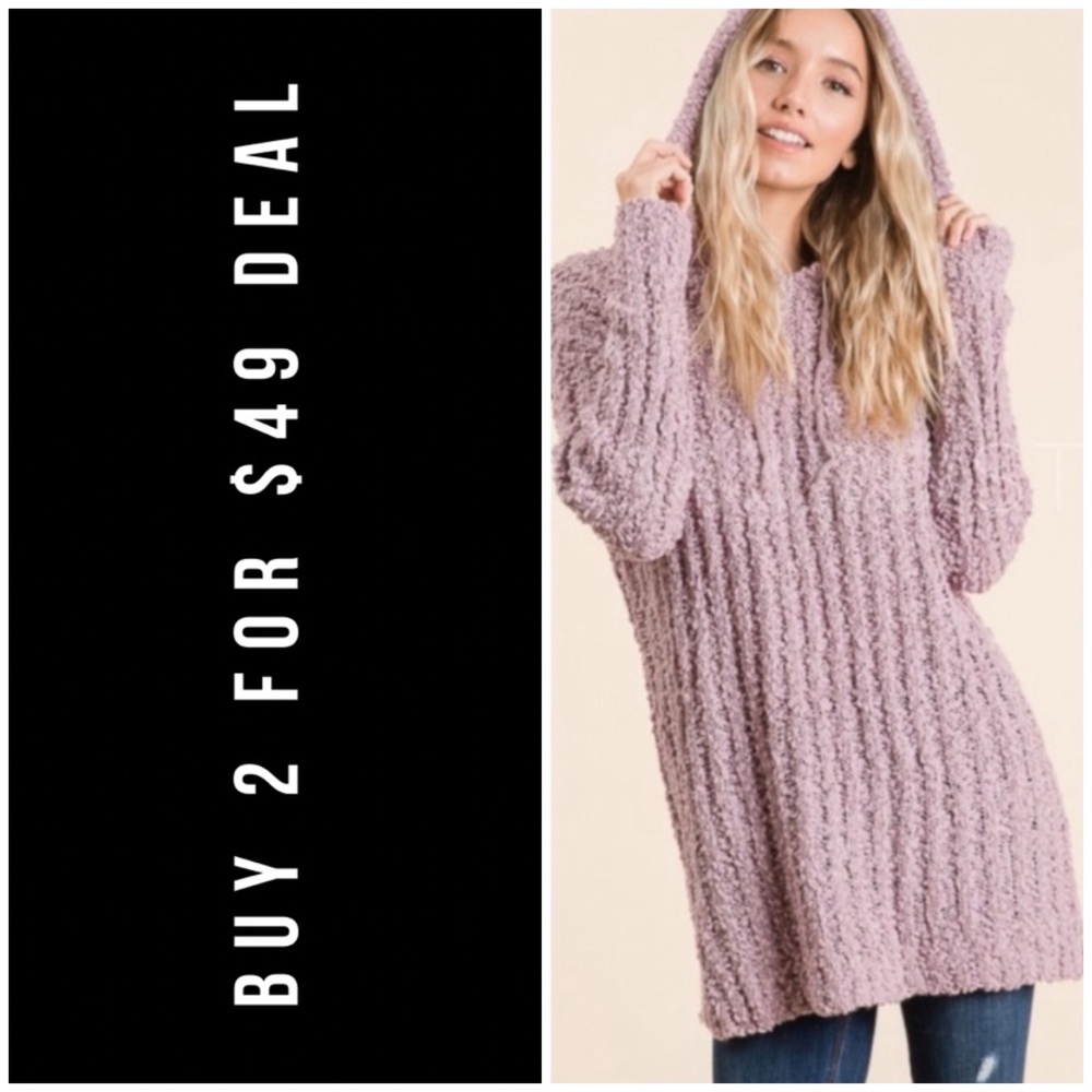 LAVENDER POPCORN PULLOVER HOODIE